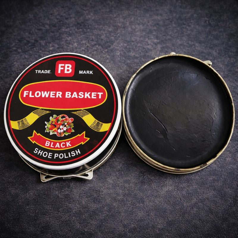 Viaszos Fekete Cipőkrém Készlet - Bőrcipők Ápolása Fényes Ecsettel